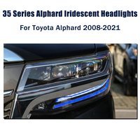 Kit de mise à niveau des feux avant à LED RGB Chameleon pour Toyota Alphard Vellfire 2008-2021 Série 35, avec changement de couleur des feux de jour (DRL)