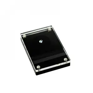 56x82x12mm Black Acrylic Gemstones Loose Stone Show Case PMMA Diamond Display Box Magnetic Gems Packaging Case