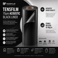 Película de Silicona PET Negra Brillante Personalizada Tensfilm de 25-100um, Bloqueadora de Luz y Aislante Eléctrico