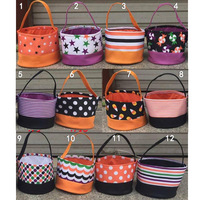 Sublimation Citrouille Trick Or Treat Tote Bags Pâques Vacances Décor Halloween Bonbons Panier Goodie Sacs Pour Bonbons