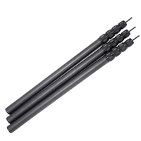 Bâton télescopique de 1 pouce en fibre de carbone avec couleurs, pôle télescopique chauffant