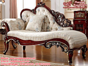 Sillón Chaise Longue de Diseño Moderno Estilo Francés, Madera de Teca Hecha a Mano, Tamaño Personalizado, Color Personalizado, Decoración para el Hogar en Oferta - Product Image 2