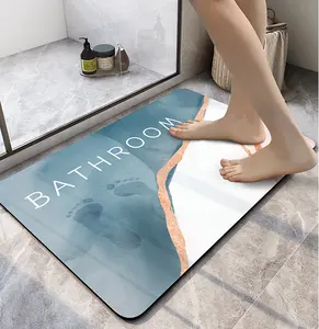 Оригинальный Роскошный абсорбирующий Быстросохнущий мягкий коврик диатомит для ванной комнаты
