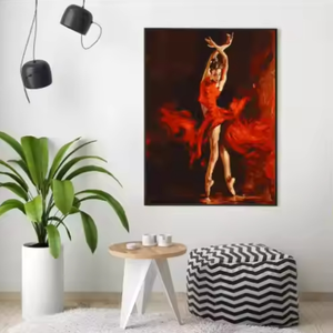 5D fai da te pittura di diamanti Ballerina di pittura di pittura di arte della parete della tela per la decorazione per la casa completa drill punto croce kit di diamanti - Product Image 2