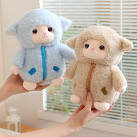 Peluche Mouton Mignonne Trois Couleurs en Tissu Doux Laine d'Agneau Adorable Cadeau pour Enfants et Amateurs d'Animaux Décoration Maison
