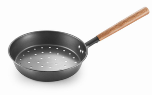 Mango de madera de hierro negro de alta calidad, juego de bandejas <span class=keywords><strong>para</strong></span> hornear castañas y aperitivos navideños por excelencia - Product Image 2