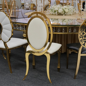 Moderne Vergoldete Edelstahl-Esszimmerstühle für Hochzeiten Hotels Säle Bankette Großhandel Maßgefertigte Hotel-Wohnzimmer-Event-Stühle - Product Image 2