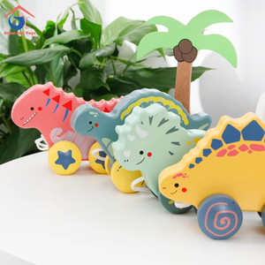 Produits de dropshipping 2026 : Jouet à pousser et à tirer en bois, forme animal de dessin animé ou dinosaure, service de sourcing en Chine - Product Image 1