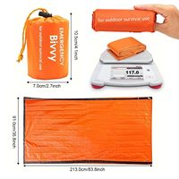 Sacs de couchage d'urgence en Mylar imperméables avec logo personnalisé, sac de bivouac thermique pour une utilisation en plein air en cas de survie