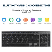 Harga Grosir Pabrik Keyboard Nirkabel Dual Mode BT 2.4G USB Isi Ulang Baru, Ukuran Penuh, Tata Letak US, Ergonomis, Switch Scissor