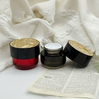 Pot vide rond rouge de 20g pour crème cosmétique avec couvercle à vis pour soins de la peau