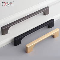 Oukali personnalisé moderne en laiton noir zinc armoire matériel armoires de cuisine tiroir chine tire poignée meubles tirer