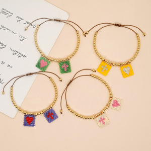 Pulsera <span class=keywords><strong>de</strong></span> cuentas iyuki <span class=keywords><strong>de</strong></span> 2895 pulgadas, brazalete hecho a mano con colgante <span class=keywords><strong>de</strong></span> Cruz para <span class=keywords><strong>amistad</strong></span> - Product Image 2