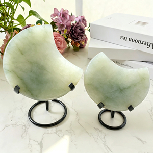 Fetta di Agata Blu Naturale a Mezzaluna con Geode Druzy, Supporto in Cristallo per Decorazione Casa e Ufficio, Regalo Celeste Curativo, Vendita all'Ingrosso - Product Image 3