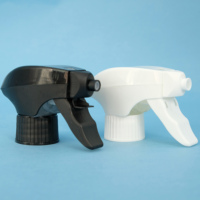 Tête de pulvérisation côtelée en mousse plastique pleine, 28 mm, couleur personnalisée, avec bouton manuel pour bouteille