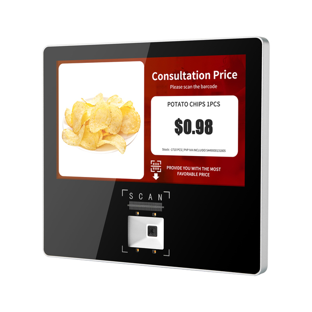 Price Checker Barcode Reader with 11.6 Inch Screen Wallmount Barcode Scanner for Supermarket