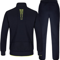 Survêtements de sport à manches longues avec fermeture éclair sur le devant, décontractés, pour la course à pied, jogging, ensemble de survêtements pour hommes, 2 pièces