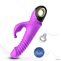 Dildo à double poussée rotatif à 360 degrés, 9 vitesses, simulation anale, clitoris, massage de la prostate, jouet sexuel pour adultes, gode lapin, vibrateur