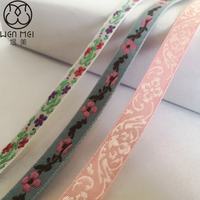Ruban en nylon tissé jacquard uni vintage élastique pour emballage cadeau et vêtements