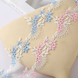 Pita renda bunga lebar 5cm stok harga rendah pita renda renda renda Guipure bordir larut air banyak warna untuk pakaian - Product Image 3