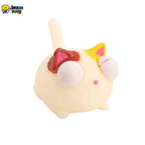 JITENG Kedi Hayvan Peluş Oyuncaklar Gözleri Çıkıyor Sevimli Gözler Dönen Kedi Stres Giderici Oyuncak Deşarj Oyuncakları Sıkma Topu - Product Image 3