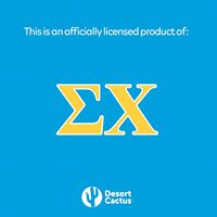 Drapeau de la Fraternité Sigma Chi Desert Cactus – Bannière Grecque Grande Taille 3x5 en Polyester – Bordure en Toile Légère à Quatre Points de Couture