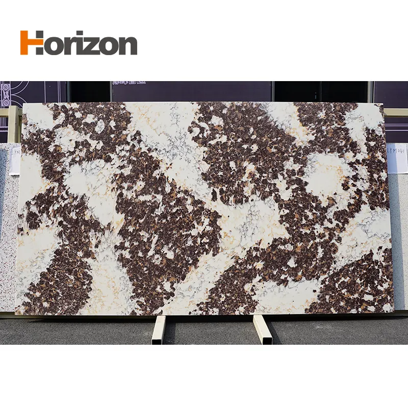 Horizon, batu panel batu buatan quartz untuk dapur atas meja batu kuarsa