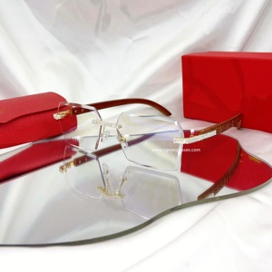 Gafas de Sol de Moda con Lentes Tallados 2026, Gafas de Sol Cuadradas sin Montura, Diseño de Marca de Lujo 2023, Gafas de Sol Vintage sin Montura con Pedrería - Product Image 5