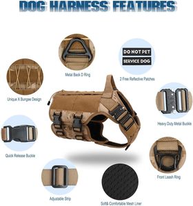 Échantillon gratuit Fabricant de gilets tactiques pour chiens de haute qualité avec poignées et gilets et harnais réglables pour animaux de compagnie - Product Image 3