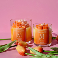 AIKUN Nouveauté Bougie parfumée artisanale de luxe écologique pour la décoration de la maison Coffret cadeau Cire de soja naturelle Parfum de rose Noël