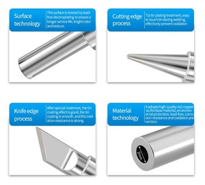500 Puntas de Soldadura de Alta Calidad y Larga Duración, Kit de Soldadura Universal de Cobre Puro de 150W, Puntas de Soldadura Sin Plomo - Product Image 2