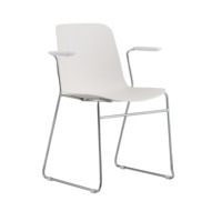 Chaise de jardin en plastique blanc au design moderne, très vendue, idéale pour les mariages romantiques, la salle à manger, la maison, le bureau et l'extérieur (entrepôt).