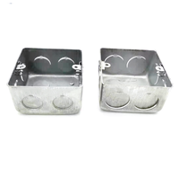 Boîtes de jonction électriques QINKAI QK 3x3 4x4 en acier galvanisé inoxydable pour câbles, prises et interrupteurs, couleur argent, basse tension