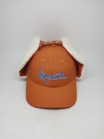 Gorras de Béisbol Deportivas al por Mayor con Letras Bordadas a Mano, Cálidas para Invierno, para Exteriores, Negras, de Ala Recta, Transpirables e Impermeables