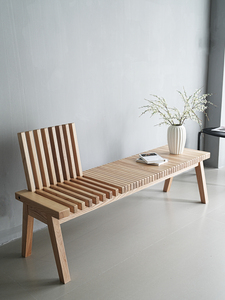 Modern Solid Wood Bedroom Leisure Chair Durable Folding Bench Silent Casual Shoe Changing <strong>Dining</strong> <strong>Stool</strong> - Product Image 4