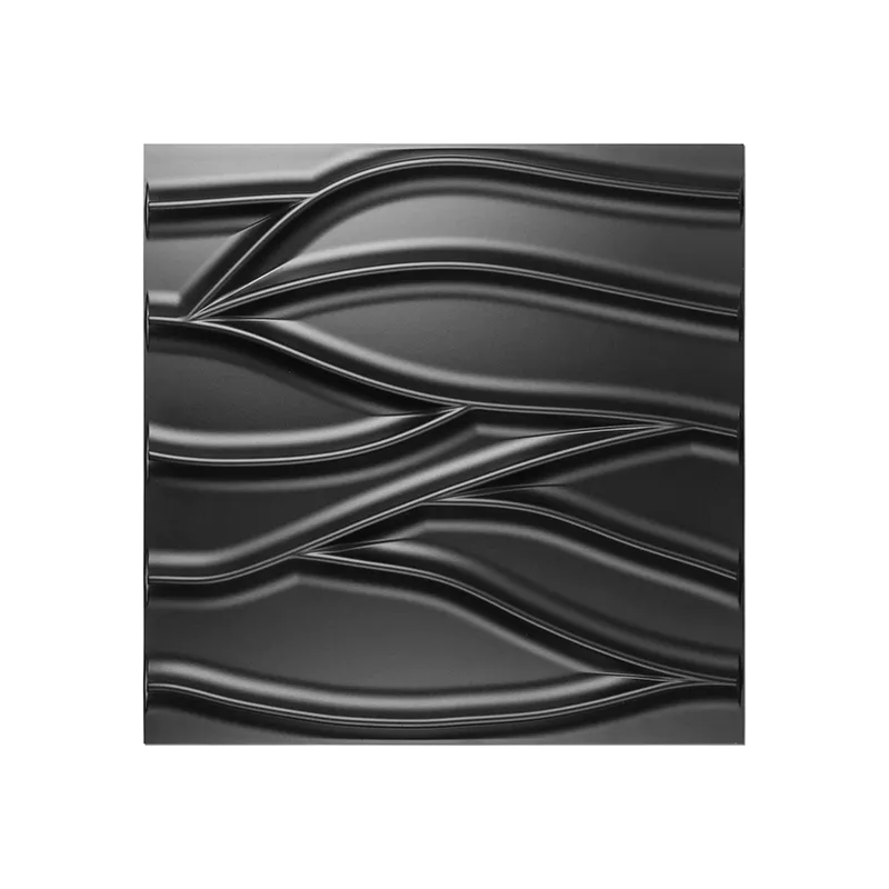 Neueste Hausdekoration wasserdichte schwarze dimensionelle Diamant-PVC-3D-PVC-Wandplatte für Wanddekoration