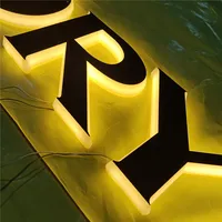 Lettres lumineuses LED en acrylique cristal personnalisées GFace, enseignes 3D de type sandwich pour affichage lumineux en intérieur, salle d'exposition, branding
