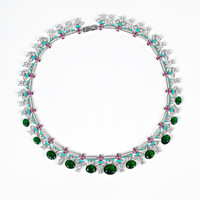 TIANSHE Ensemble collier et boucles d'oreilles haut de gamme transfrontalier, accessoires de luxe pour femme pour dîner et soirée
