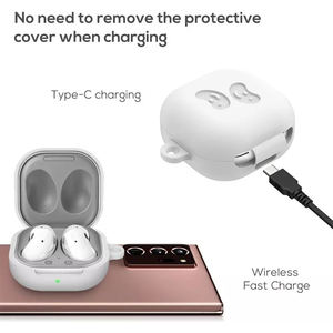 Estuche protector de silicona suave para auriculares para Samsung Galaxy <span class=keywords><strong>Buds</strong></span> <span class=keywords><strong>Live</strong></span> Estuche portátil fácil de llevar con llavero - Product Image 5