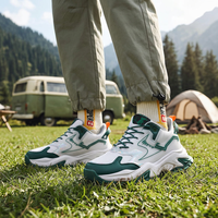 Chaussures de course unisexes légères en PU, chaussures de sport décontractées, baskets de marche pour l'automne