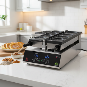 New CookTech Five Loaves Two Fish Hotteok Machine Touch <b>Control</b> Digital Portable Adjustable <b>Thermostat</b> Timer Stainless Snack - Product Image 3