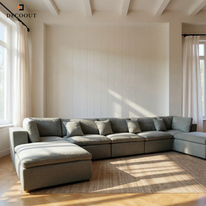 Best-seller Canapé de salon moderne <span class=keywords><strong>beige</strong></span> Meuble d'angle modulable Fonction de compression Canapé de salon - Product Image 1