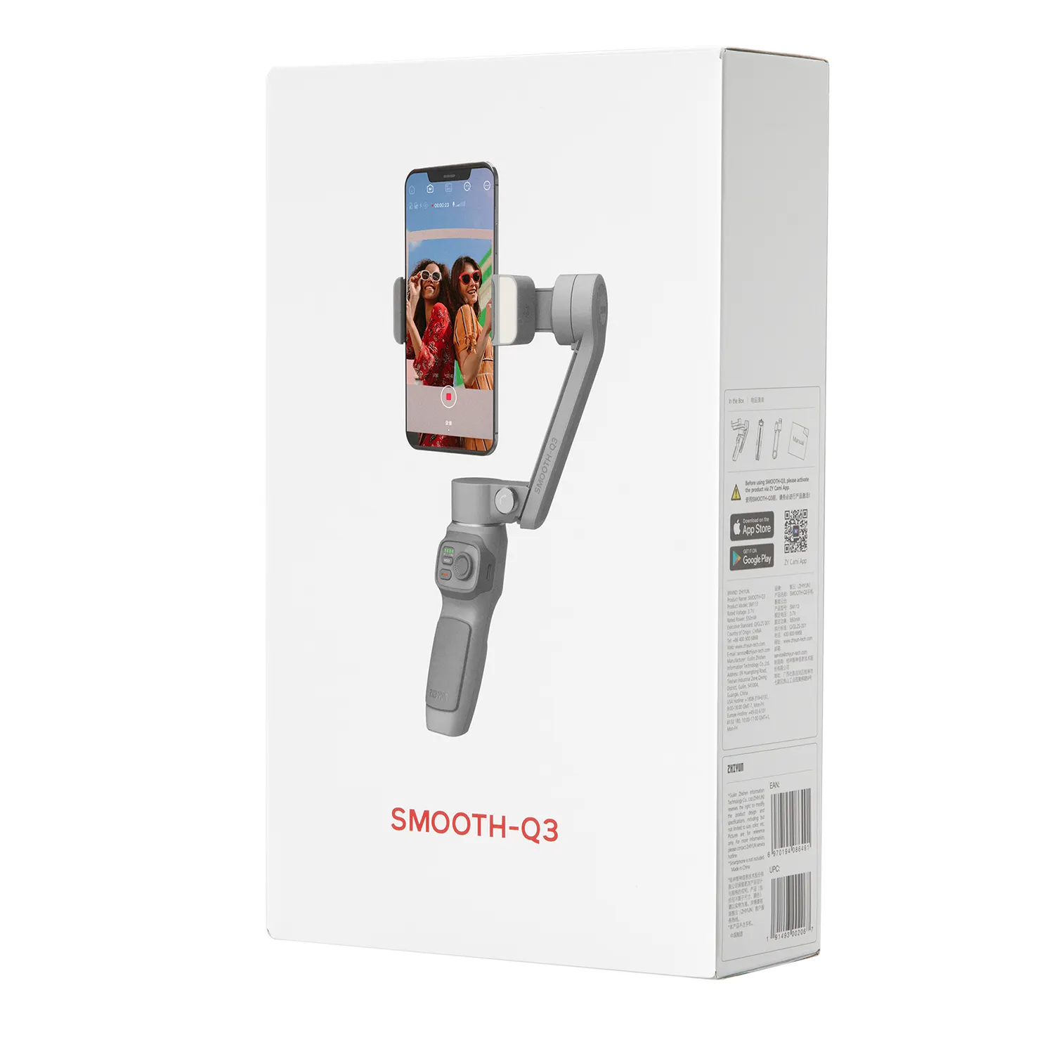 Newest Zhiyun Smooth q3 3 Axis Handheld Gimbal for iPhone 12 pro max for Samsung S8 S7 S5 / for Huawei Smartphones