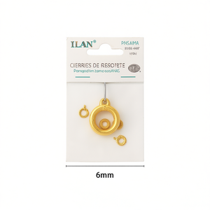 Chiusure a Molla Ilan 6mm Colore Oro per Creazione di Gioielli - Product Image 1