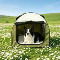Lit portable pour animaux de compagnie, grande surface, maison pour chien semi-fermée, tente pour chat avec design imperméable et nettoyable pour les voyages en plein air