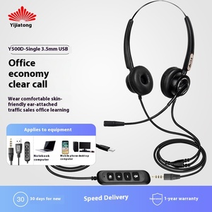 Eagaton Y500 Operator Noise Cancelling Wired <strong>Headset</strong> Various Interfaces call center Network Course Computer Office - Product Image 4