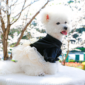 Nueva ropa de primavera/verano para perros pequeños y medianos, incluyendo faldas de tul y vestidos de novia estilo Hepburn. - Product Image 1
