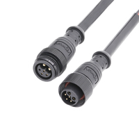 Système de contrôleur de puissance de signal RVB d'éclairage Led 2 + 4Pin personnalisé connecteur étanche M16 sur moule connecteur métallique mâle à femelle