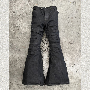 DiZNEW Jeans personalizzati produttore di Jeans da uomo di alta qualità nero vecchio mendicante Jeans svasati uomo - Product Image 3