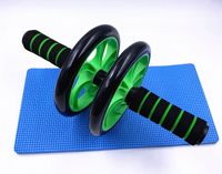Rouleau abdominal silencieux 16 pouces à double roue en acier, PP, TPE, ABS, écologique, pour musculation abdominale, amincissement du ventre, unisexe, pour exercices de yoga